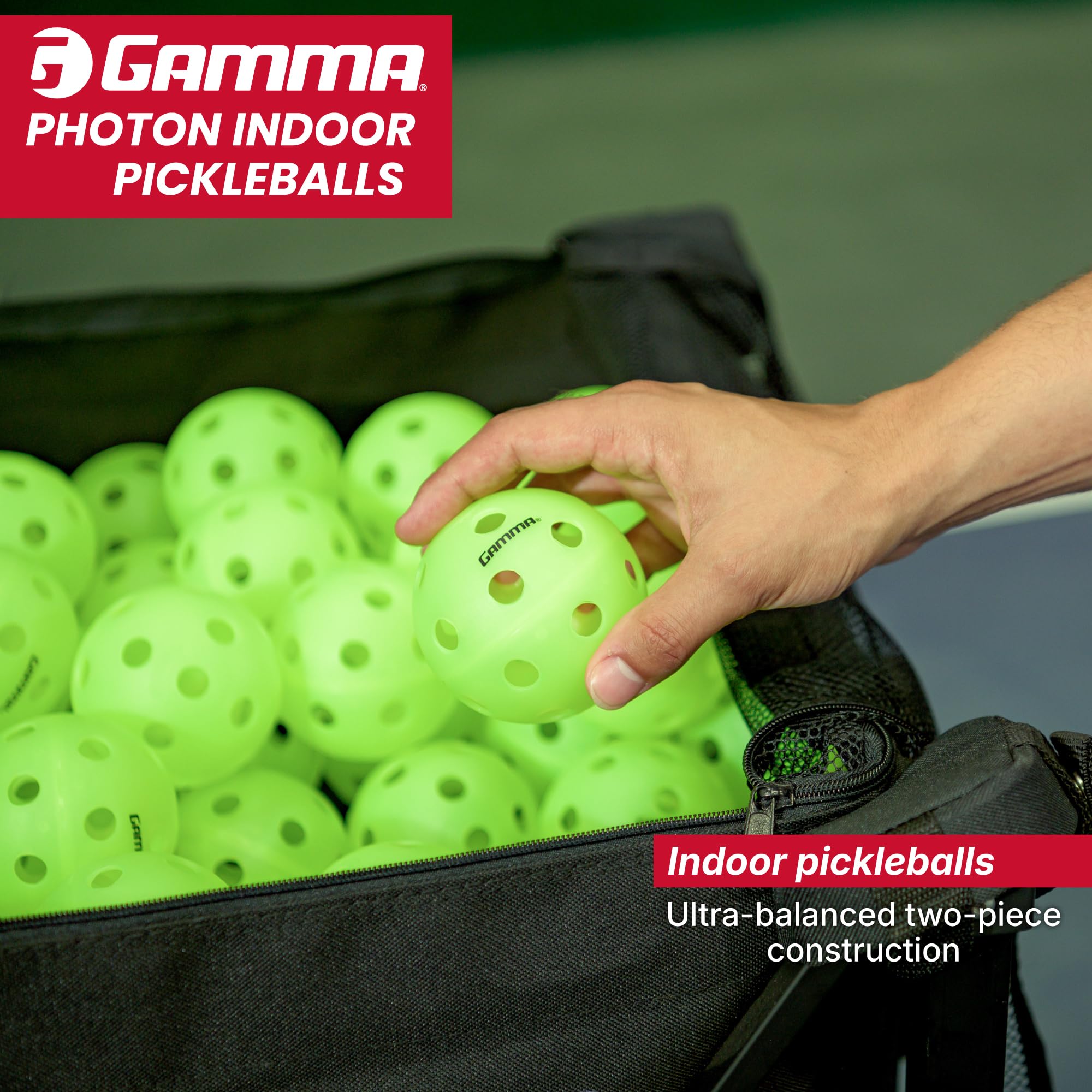 Amazon.com: Gamma Photon Indoor Pickleballs, 26 Holes for Precise